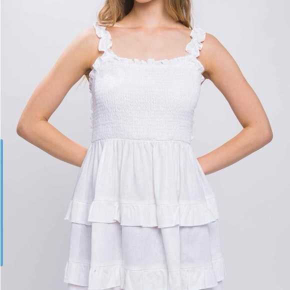 Love tree Black Ruffled Smocked Tiered Sundress - Picture 2 of 11